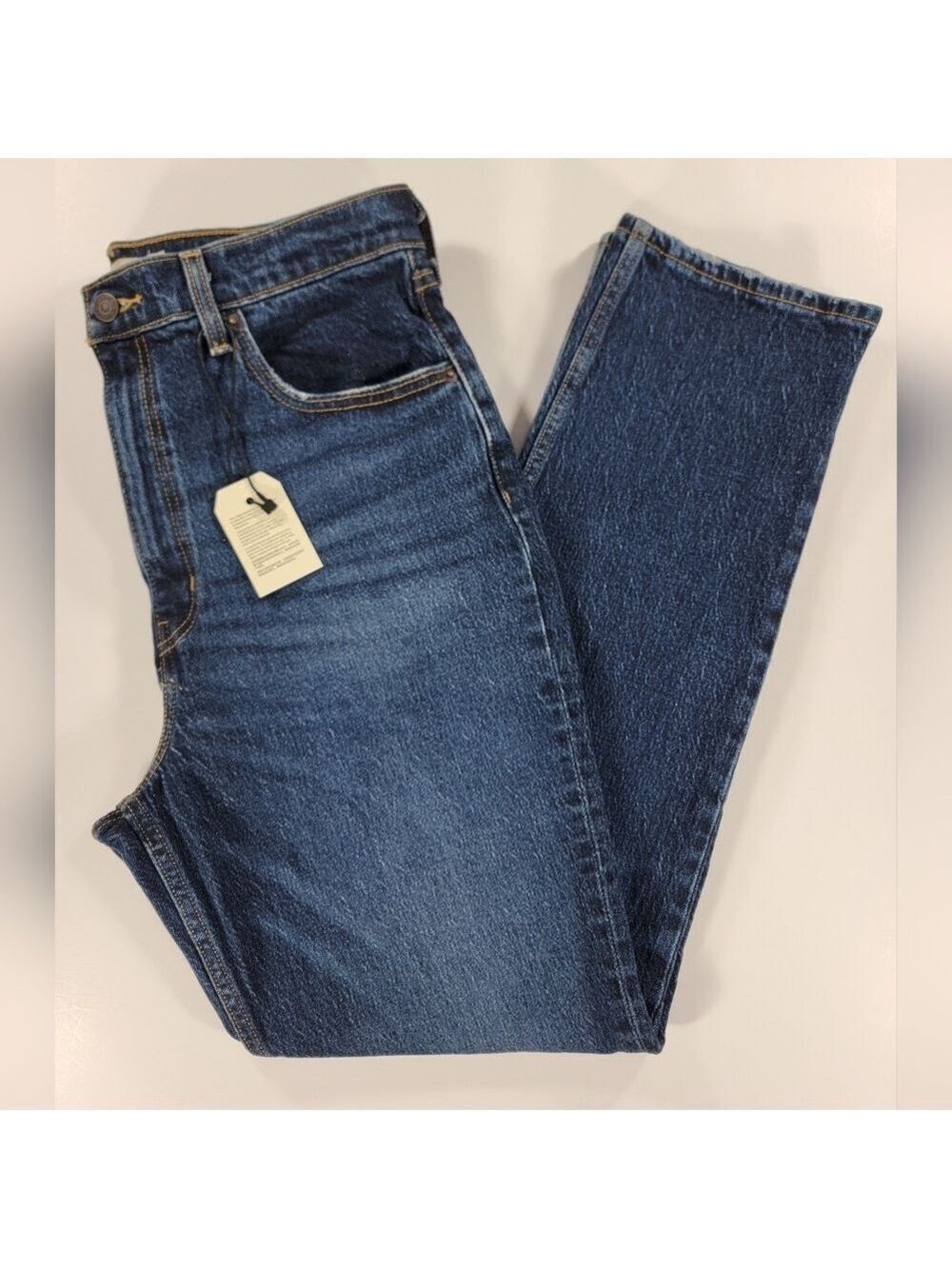 NEW Levi's Premium 70'S High Slim Straight Women's Blue Jeans 31x30 Stretch NWT